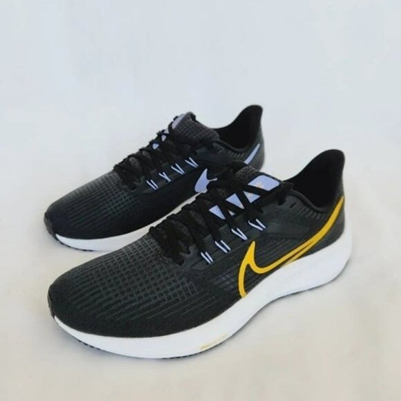 10 WOMEN'S Nike AIR ZOOM PEGASUS 39 BLACK PURPLE / YELLOW DH4072-004 - Picture 4 of 10